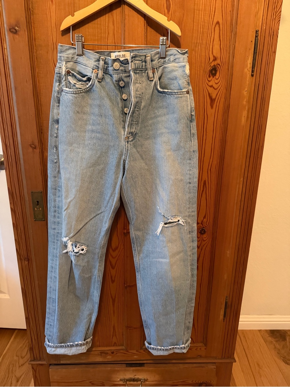 Agolde Light Blue Boyfriend Jeans 90 s
